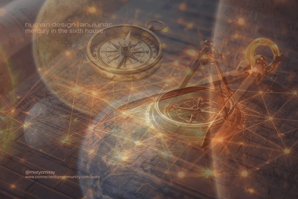 Abstract astrological graphic of Mercury in the 6th House, representing The Alchemist of Order archetype, analytical thinking, and the astrology of routines.