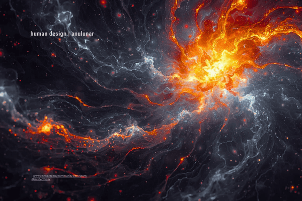 Fiery orange nebula explosion swirling in deep navy galaxy with radiant star bursts, representing Juxtaposition Cross of Thinking (61/62 | 50/3) inner truth revelation, logical clarity, and value‑driven insight