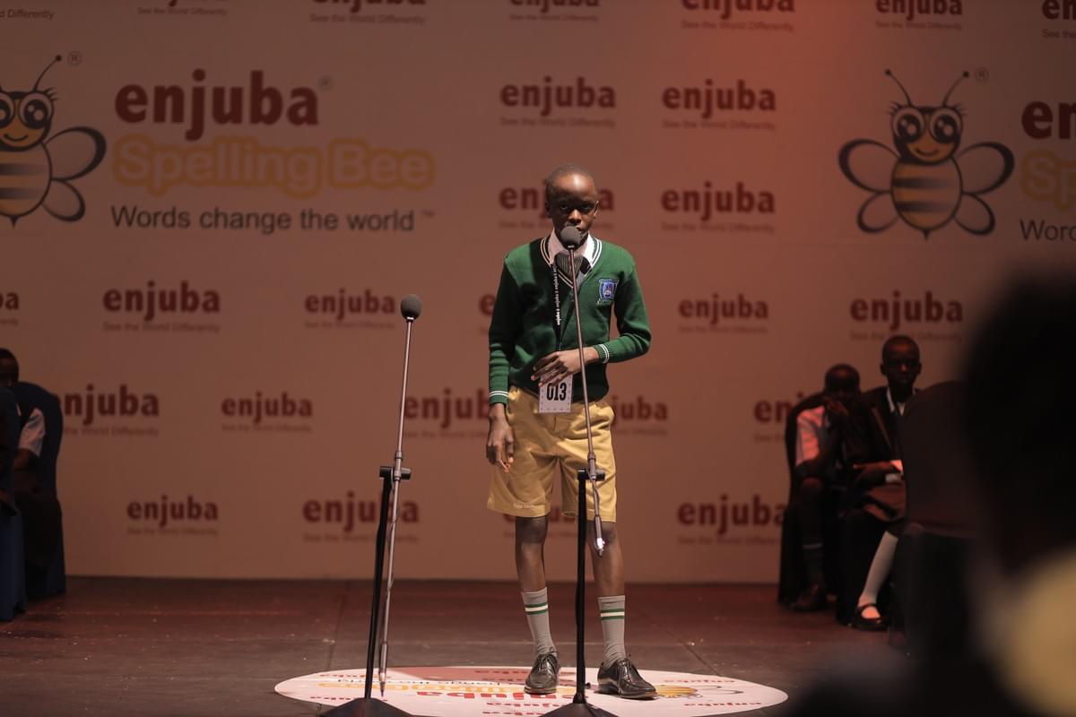 Speller #013 Gimui Mark from Tororo Parents P/S during Round 4 of the Bee.