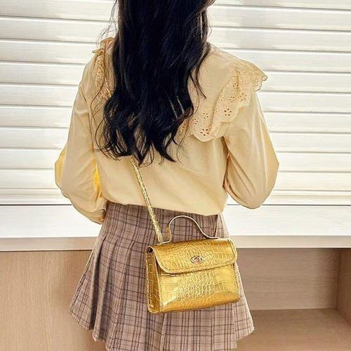 Women Bags Small Crossbody Bag PU Leather Handbags Ladies Bags Messenger Bag Shoulder Bag Gold