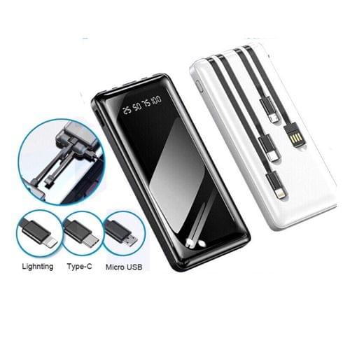 20000mAh Sleek Multi Inbuilt Power Bank - Black