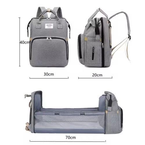 Foldable Diaper Bag with Changing Station, Insulated Pocket and Large Capacity, Multifunctional Doub
