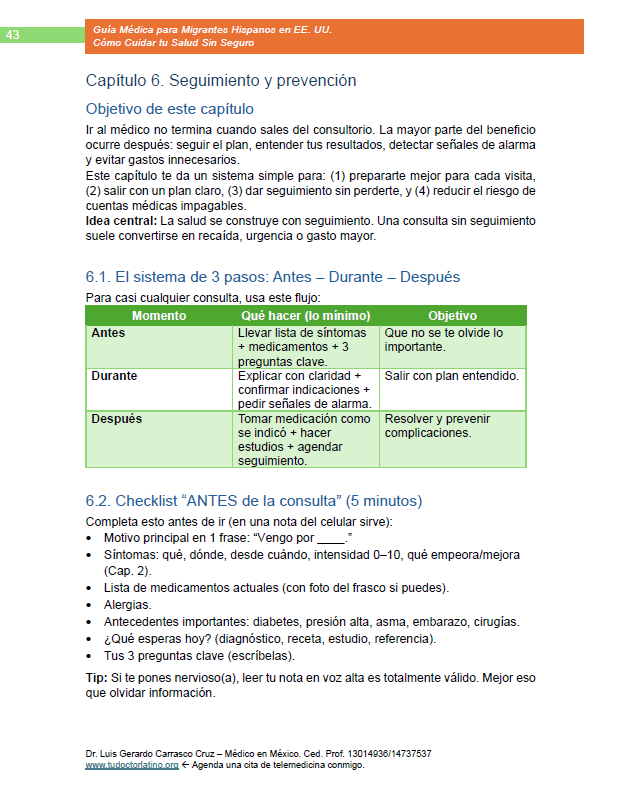 Guía Médica para Migrantes Hispanos en EE.UU. (PDF)