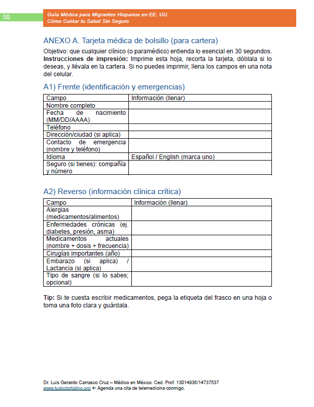 Guía Médica para Migrantes Hispanos en EE.UU. (PDF)