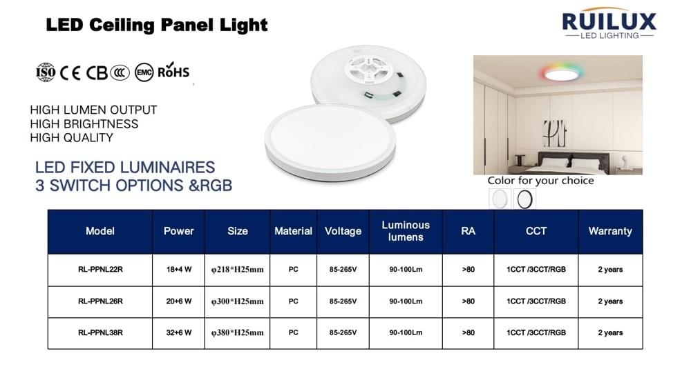 LED ceiling light RGB model