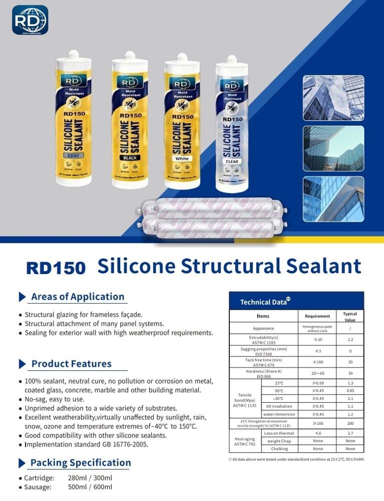 RD150 silicone structure sealant 