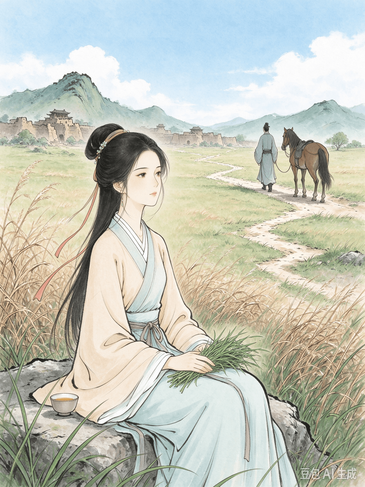 The Classical Poetry Healing Guide: Overcoming Inner Friction Through Ancient Rhymes for a Relaxed Life Part 3: The Mid-Tang Dynasty (15 Articles in Total) Article 1: Bai Juyi's "Farewell on the Ancient Grassland" — Embracing Partings, Trusting in Hope, and Facing Life's Ups and Downs with Resilience I. Original Poem Lush and thick grows the grass on the plains, Every year it withers and flourishes anew. Wildfires cannot burn it completely away; When the spring breeze blows, it springs back to life. Its distant fragrance encroaches upon the ancient path, Its sunlit emerald connects to the ruined city. Once again, I see my noble friend off, The dense, lush grass is filled with the sorrow of parting. II. Poem Interpretation Most people treat this merely as a poem about saying goodbye and observing nature, overlooking the profound, resilient, and healing power it holds for overcoming rock bottom and letting go of partings.  The poem opens with the grass of the wilderness, illustrating the simplest cyclical law of all things: wild grass withers and is reborn year after year. Decay is not the end; lying dormant is simply preparation for future rebirth. Fierce fires may scorch the vegetation above ground, but they cannot sever the deep-buried roots. Once the spring breeze sweeps across, the entire plain is once again carpeted in green, thriving endlessly. The withering and flourishing of grass and trees mirror the gatherings, separations, and ups and downs of a human life. Partings, frustrations, and low points are like the autumn and winter wilting of vegetation—they are only temporary phases, not permanent endings. Seeing his friend off, the poet gazes at the boundless grass and feels the sorrow of parting, yet he does not wallow in inescapable grief. The vitality of the fragrant grass—dying and coming back to life—quietly dissolves the emotional drain brought on by the farewell. This poem breaks through two common forms of mental friction. The first is the agony of parting: when friends move away, lovers separate, or long-time colleagues leave, we often believe the connection is entirely severed, sinking into prolonged sorrow. The second is the despair of hitting a low point: when facing career setbacks or life blows, we assume there is no turning point and spiral into self-doubt, unable to recover.  Through the wild grass, Bai Juyi reveals a core mindset: all sorrows and hardships have a cycle. Beneath decay lies vitality; beyond parting remains the possibility of reunion; and at the end of a low point, rebirth is inevitable. There is no need to fear temporary loss and bleakness. By guarding your inner resilience, you can outlast all the darkest moments. III. Real-world Application Modern people are frequently overwhelmed by the dual anxieties of separation and hitting rock bottom. Friends moving to different cities, breakups, or the departure of long-term colleagues leave us repeatedly scrolling through old memories, trapped in chronic loneliness and sadness. On the other hand, facing layoffs, total project failures, or seeing years of effort go down the drain plunges us into deep self-doubt, blinding us to any hope of bouncing back and draining our motivation. Relying on the resilient wisdom of the prairie grass, you can step out of depression and emotional drain in three steps: •	First, embrace cyclical ups and downs, and reject permanent catastrophic thinking. Just as vegetation has its cycles of withering and thriving, human life is never endlessly smooth, nor is it permanently stuck in a valley. Unemployment, breakups, and failures are merely the "autumn and winter" of life—a temporary dormancy. Do not assume current hardships will last a lifetime; reduce self-intimidating anxiety. •	Second, root yourself deeply and accumulate the strength for rebirth. Wild grass can rise from the ashes because of its roots buried deep in the soil; similarly, a person climbs out of adversity relying on their own abilities and inner confidence. There is no need to rush for quick success during a low period. Calmly refining your skills, stabilizing your mindset, and silently accumulating strength is how you plant your roots deep, waiting for your own "spring breeze." •	Third, gently let go of partings and avoid being trapped in the past. People can often only accompany us for a certain stretch of the journey. Parting is a normal part of life, and there is no need to cling to memories and overthink. Cherish the warmth of the time spent together, wish the other person well on their journey, and redirect your focus back to your own growth. Trust that both of you will flourish in your new environments. Life's ups and downs are like the grass on the plains; there is a natural rhythm to withering and thriving. Even if you suffer blows as fierce as a wildfire, as long as you maintain inner resilience and quietly await the spring breeze, all things beautiful will grow once more.  Guide de guérison par la poésie classique : surmonter les tensions intérieures grâce aux rimes anciennes pour une vie sereine Partie 3 : L'époque des Tang moyens (15 articles au total) Article 1 : « Adieu dans la plaine herbeuse » de Bai Juyi — Accepter la séparation, faire confiance à l'espoir et affronter les aléas de la vie avec résilience I. Le poème original L'herbe de la plaine croît, dense et luxuriante ; chaque année, elle flétrit pour renaître de plus belle. Les feux sauvages ne peuvent l'anéantir totalement ; au souffle de la brise printanière, elle reprend vie. Son parfum lointain effleure le vieux sentier, sa verdure éclatante rejoint les ruines de la cité. Une fois encore, je fais mes adieux à un noble ami ; cette herbe drue et foisonnante est empreinte de la tristesse de la séparation. II. Interprétation du poème La plupart des gens ne voient en ce texte qu'un poème d'adieu ou une simple observation de la nature, négligeant ainsi son pouvoir profond, résilient et réparateur — une aide précieuse pour surmonter les moments les plus sombres et accepter la séparation. Le poème s'ouvre sur l'herbe des grands espaces, illustrant la loi cyclique la plus élémentaire de toute chose : l'herbe sauvage flétrit et renaît année après année. Le dépérissement n'est pas une fin ; la dormance n'est qu'une préparation à une renaissance future. Des incendies violents peuvent brûler la végétation en surface, mais ils ne peuvent détruire les racines profondément enfouies. Dès que la brise printanière balaie la plaine, celle-ci se couvre à nouveau d'un tapis de verdure, prospérant sans fin. Le cycle de flétrissement et de renouveau de la végétation reflète les rencontres, les séparations et les hauts et les bas d'une vie humaine. Les séparations, les frustrations et les périodes de détresse sont comparables au flétrissement automnal et hivernal des plantes : ce ne sont que des phases temporaires, et non des fins définitives. En accompagnant son ami, le poète contemple l'immensité de l'herbe et ressent la tristesse du départ, sans pour autant s'enfermer dans un chagrin insurmontable. La vitalité de cette herbe parfumée — qui meurt pour mieux renaître — dissipe en douceur l'épuisement émotionnel lié aux adieux. Ce poème permet de surmonter deux formes courantes de tension mentale. La première épreuve est la douleur de la séparation : lorsque des amis déménagent, que des amoureux se séparent ou que des collègues de longue date partent, nous croyons souvent que le lien est définitivement rompu et sombrons dans une tristesse prolongée. La seconde est le désespoir de toucher le fond : face à des revers de carrière ou aux coups durs de la vie, nous imaginons qu'aucun redressement n'est possible et nous laissons envahir par le doute, incapables de nous relever. À travers l'image de l'herbe sauvage, Bai Juyi révèle une philosophie fondamentale : toutes les peines et les épreuves suivent un cycle. Sous le dépérissement couve la vitalité ; au-delà de la séparation subsiste la possibilité de retrouvailles ; et au bout de la traversée du désert, la renaissance est inévitable. Il n'y a pas lieu de craindre les pertes passagères ni la morosité. En préservant votre résilience intérieure, vous pouvez surmonter les moments les plus sombres. III. Application concrète Nos contemporains sont souvent submergés par la double angoisse de la séparation et de la chute brutale. Le départ d'amis vers d'autres villes, les ruptures ou le départ de collègues de longue date nous amènent à ressasser sans cesse nos souvenirs, prisonniers d'une solitude et d'une tristesse chroniques. Par ailleurs, les licenciements, l'échec total de projets ou le sentiment de voir des années d'efforts réduites à néant nous plongent dans un profond doute, nous empêchant d'entrevoir tout espoir de rebond et sapant notre motivation. En puisant dans la sagesse résiliente de l'herbe des prairies, vous pouvez surmonter la dépression et l'épuisement émotionnel en trois étapes : •	Premièrement, acceptez la nature cyclique des hauts et des bas et rejetez toute pensée catastrophiste définitive. Tout comme la végétation connaît des cycles de flétrissement et de floraison, la vie humaine n'est ni un long fleuve tranquille ni une vallée où l'on reste éternellement bloqué. Le chômage, les ruptures et les échecs ne sont que « l'automne et l'hiver » de la vie : une période de dormance temporaire. Ne croyez pas que les épreuves actuelles dureront toute une vie ; apaisez l'anxiété qui vous paralyse. •	Deuxièmement, ancrez-vous solidement et accumulez la force nécessaire à votre renaissance. L'herbe sauvage peut renaître de ses cendres grâce à ses racines profondément enfouies dans le sol ; de même, une personne se relève de l'adversité en s'appuyant sur ses propres capacités et sa confiance intérieure. Il est inutile de vouloir précipiter le succès lorsque l'on traverse une mauvaise passe. C'est en affinant sereinement vos compétences, en stabilisant votre état d'esprit et en accumulant silencieusement de la force que vous ancrez profondément vos racines, en attendant votre propre « brise printanière ». •	Troisièmement, acceptez avec douceur les séparations et évitez de rester prisonnier du passé. Souvent, les gens ne peuvent nous accompagner que sur une partie du chemin. La séparation fait partie intégrante de la vie ; inutile de s'accrocher aux souvenirs ou de trop ressasser le passé. Chérissez la chaleur des moments partagés, souhaitez bonne route à l'autre et recentrez-vous sur votre propre épanouissement. Ayez confiance : vous vous épanouirez tous deux dans vos nouveaux environnements. Les aléas de la vie sont semblables aux herbes de la plaine : elles suivent un cycle naturel de flétrissement et de renouveau. Même si vous subissez des épreuves aussi violentes qu'un incendie de forêt, tant que vous préservez votre résilience intérieure et attendez patiemment la brise printanière, tout ce qui est beau finira par renaître.