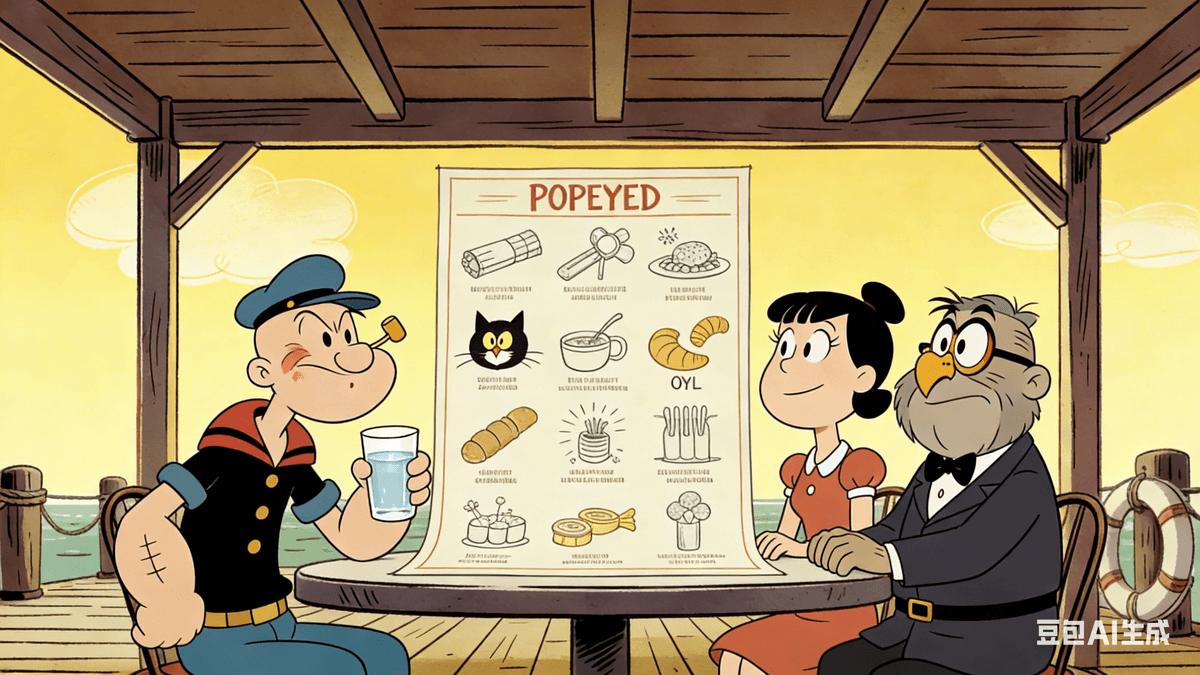 Beneath the weathered awning of the old dock, a gentle sea breeze drifted by, carrying the salty tang of the ocean. Popeye sat clutching a glass of warm water, his cheeks glowing with a rosy hue—a welcome change from his pale complexion just the day before. He leaned in closer to Professor Owl, eyes wide and sparkling with curiosity. Beside him, Olive Oyl sat with her chin resting in her hands, gazing at the professor with the rapt attention of a student awaiting a great secret. Spread out on the table between them was a large poster, a colorful tapestry of little drawings that looked like a map of mysterious puzzles. “Professor Owl,” Popeye piped up, his voice vibrating with impatience. “Yesterday, you told us our body’s ‘security team’—the immune system—sometimes goes on strike or makes big mistakes. Why does that happen? Tell me the reasons! I want to be extra careful so they never mess up on my watch again!” Professor Owl adjusted his spectacles, smiling warmly. He extended a wing, tapping the poster gently. “Steady now, my boy. Today, we shall uncover these secrets, one by one.”