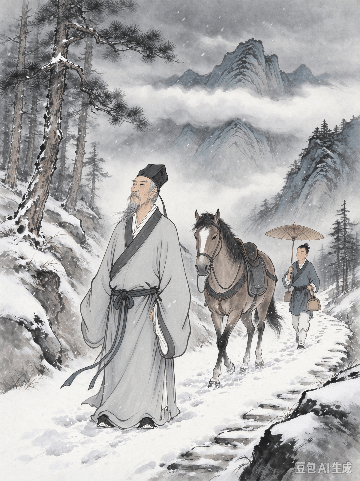 Classical Poetry Healing Article 7: Han Yu's "Leftward Relegation to Blue Pass, Presented to My Grandnephew Xiang" — Accepting Setbacks, Staying True to Yourself, and Facing Adversity with Open-Mindedness I. Original Poem A memorial submitted to the ninth heaven at dawn, Exiled by evening to Chaozhou, eight thousand leagues away. Desiring to rid the wise sage's reign of corruption, Would I spare my decaying body and remaining years? Clouds shroud the Qinling Mountains—where is my home? Snow chokes Blue Pass—my horse refuses to move. I know you have come from afar with a purpose, To kindly collect my bones by the pestilence-ridden river. II. Poem Interpretation Han Yu spoke truth to power, submitting a memorial in the morning, only to be banished by evening to a desolate land thousands of miles away. The road ahead is blocked by heavy snow and dense clouds; his future is bleak, filled with grievance and hardship. This poem of exile fully expresses the agony of suffering unfair blows despite adhering to the righteous path, yet it harbors top-tier resilience for self-healing in adversity. Even though he was falsely accused, demoted, and faced a treacherous journey, the poet never denied his original intent: his admonition was to eradicate corruption for the nation, and even if it cost him his remaining years and sent him to a savage land, he did not regret his choice. This poem cures the deep internal friction of "staying true to oneself but suffering blows." Many people stick to their bottom lines, work diligently, and treat others with sincerity, only to face ostracization, misunderstanding, and suppression. Consequently, they begin to doubt themselves, agonizing over "whether it is worth staying on the right path," and are caught in a constant tug-of-war between feeling wronged and wavering in their beliefs. Han Yu provides the answer: setbacks and unfairness are external circumstances, while original intent and principles are your inner core; the two do not need to be bound together. Circumstances can be rocky, but your heart does not need to waver. The outside world may fail you, but you do not need to negate the principles you have long upheld. The broad-minded core of the poem has two layers: first, accepting adversity—frankly acknowledging current hardships without deceiving oneself that everything is going smoothly; second, holding onto one's true self—not compromising or blindly following others because of a single blow. Once you decide something is worthwhile, even if the road ahead is blocked by wind and snow, your original intent remains unchanged. Adversity is merely a temporary circumstance; your original intent is your lifelong foundation. III. Real-world Application There is a massive amount of internal friction related to "suffering setbacks for doing the right thing" in the workplace and in personal growth: working diligently without cutting corners, only to be marginalized by colleagues or ignored by leadership; upholding a bottom line of integrity, refusing to take shortcuts, and thereby missing out on short-term gains; speaking up for justice to point out problems, only to be isolated and misunderstood. This leads to self-doubt, wondering whether to just go with the flow. Struggling between the unwillingness to give up one's principles and the unbearable weight of external pressure causes long-term mental exhaustion. You can utilize Han Yu's mindset for adversity to dissolve the internal friction of feeling wronged and to maintain an open-minded attitude: •	Accept the unfairness of the world and stop the victim mentality. Being sincere, upright, and grounded does not guarantee you will be treated kindly. In the adult world, there is no absolute equivalent exchange. Encountering setbacks while staying on the right path is normal. There is no need to repeatedly ask, "Why is it always me?" Reduce the agony brought by an obsession with absolute fairness. •	Separate external circumstances from your original intent. External suppression, misunderstandings, and low points are only temporary situations; they do not prove that your principles are wrong. You don't need to overthrow the bottom lines and pursuits you've long identified with just because of temporary adversity. Hold onto your inner values, and do not compromise with a fickle environment. •	Allow yourself to feel wronged; do not force false positivity. Even Han Yu lamented the difficult road ahead and having nowhere to call home. When in adversity, you don't need to force yourself to be optimistic. Calmly accept your feelings of sadness and reluctance, express them moderately, and do not suppress your inner grievances. •	Lengthen your life perspective and take temporary gains and losses lightly. A demotion, a misunderstanding, or a low point is just one snowy stretch on the long road of life. You don't need to negate your entire life because of it. Steady your heart, step forward firmly, and the wind and rain will eventually pass. Even if the road ahead is filled with a blizzard, the righteous path in your heart must not deviate. Accept the bitterness of adversity, hold fast to your original intent, and use an open mind to weather all unfairness and low points.  La poésie classique comme source de guérison Article 7 : « Relégation vers le col de Lan (Col Bleu) : poème offert à mon petit-neveu Xiang » de Han Yu — Accepter les revers, rester fidèle à soi-même et affronter l'adversité avec sérénité I. Le poème original Au petit matin, je soumets un mémoire au trône céleste ; le soir même, je suis banni à Chaozhou, à huit mille lieues de là. Voulant purifier le règne du sage souverain de toute corruption, comment aurais-je pu ménager mon corps vieillissant et le peu d'années qu'il me restait ? Les nuages enveloppent les monts Qinling — où est ma demeure ? La neige bloque le col de Lan — mon cheval refuse d'avancer. Je sais que tu es venu de loin, avec une mission : recueillir avec bienveillance mes ossements au bord de ce fleuve pestilentiel. II. Interprétation du poème Han Yu a osé dire la vérité au pouvoir : il a soumis un mémoire le matin, pour être banni le soir même vers une terre désolée située à des milliers de kilomètres. La route qui s'ouvre devant lui est obstruée par une neige épaisse et des nuages denses ; son avenir est sombre, marqué par l'amertume et l'adversité. Ce poème d'exil exprime toute la douleur de subir une injustice alors que l'on a suivi la voie de la droiture ; pourtant, il recèle une résilience exceptionnelle, capable de guérir l'âme face à l'épreuve. Bien qu'accusé à tort, rétrogradé et confronté à un périple périlleux, le poète n'a jamais renié son intention initiale : son avertissement visait à éradiquer la corruption pour le bien de la nation. Même si cela devait lui coûter ses dernières années et l'exiler sur une terre sauvage, il ne regrettait pas son choix. Ce poème apaise le conflit intérieur profond né du fait de « rester fidèle à soi-même tout en subissant des coups ». Beaucoup de gens défendent leurs principes, travaillent avec diligence et traitent autrui avec sincérité, pour finalement se heurter à l'exclusion, à l'incompréhension et à l'oppression. En conséquence, ils commencent à douter d'eux-mêmes, se demandant avec angoisse si « cela vaut la peine de rester sur le droit chemin », tiraillés en permanence entre le sentiment d'injustice et l'ébranlement de leurs convictions. Han Yu apporte la réponse : les revers et les injustices sont des circonstances extérieures, tandis que l'intention initiale et les principes constituent votre essence profonde ; il n'est pas nécessaire de lier indissolublement les deux. Les circonstances peuvent être tumultueuses, mais votre cœur n'a pas besoin de vaciller. Le monde extérieur peut vous faire défaut, mais rien ne vous oblige à renier les principes que vous défendez depuis longtemps. La portée profonde de ce poème s'articule autour de deux axes : premièrement, l'acceptation de l'adversité — reconnaître honnêtement les épreuves actuelles sans se bercer d'illusions sur la facilité des choses ; deuxièmement, la fidélité à soi-même — ne pas faire de compromis ni suivre aveuglément les autres sous le coup d'une déconvenue. Une fois que vous avez jugé une chose juste et valable, votre intention initiale demeure inébranlable, même si le chemin est entravé par le vent et la neige. L'adversité n'est qu'une circonstance passagère, tandis que votre intention initiale constitue le fondement de toute une vie. III. Application concrète Le fait de « subir des revers pour avoir agi avec droiture » engendre, tant dans la vie professionnelle que dans le développement personnel, une immense tension intérieure : travailler avec diligence sans chercher la facilité, pour finalement être marginalisé par ses collègues ou ignoré par la hiérarchie ; maintenir une intégrité sans faille et refuser les raccourcis, au risque de manquer des gains immédiats ; défendre la justice en signalant des problèmes, pour se retrouver isolé et incompris. Ces situations suscitent le doute et l'envie de simplement « suivre le courant ». Le tiraillement entre le refus d'abandonner ses principes et le poids insupportable de la pression extérieure conduit à un épuisement mental durable. Vous pouvez adopter l'état d'esprit de Han Yu face à l'adversité pour apaiser ce conflit intérieur né du sentiment d'injustice et cultiver une attitude ouverte : •	Acceptez l'injustice du monde et renoncez à la mentalité de victime. Être sincère, droit et intègre ne garantit pas que l'on sera traité avec bienveillance. Dans le monde des adultes, il n'existe pas d'équivalence absolue dans les échanges. Rencontrer des obstacles tout en restant sur la bonne voie est chose normale. Inutile de se demander sans cesse : « Pourquoi moi ? » Il faut alléger la souffrance causée par l'obsession d'une justice absolue. •	Dissociez les circonstances extérieures de votre intention initiale. Les pressions extérieures, les malentendus et les périodes difficiles ne sont que des situations temporaires ; ils ne prouvent en rien que vos principes sont erronés. Il n'est pas nécessaire de renier vos principes fondamentaux et les objectifs auxquels vous vous identifiez depuis longtemps simplement en raison d'une adversité passagère. Restez fidèle à vos valeurs profondes et ne faites pas de compromis face à un environnement changeant. •	Autorisez-vous à ressentir un sentiment d'injustice ; ne vous forcez pas à afficher un optimisme de façade. Même Han Yu déplorait les épreuves qui l'attendaient et l'absence de foyer où se poser. Face à l'adversité, nul besoin de vous contraindre à l'optimisme. Accueillez sereinement votre tristesse et vos réticences, exprimez-les avec mesure et ne refoulez pas vos griefs intérieurs. •	Voyez les choses à long terme et ne vous attardez pas outre mesure sur les gains ou les pertes passagers. Un déclassement, un malentendu ou une mauvaise passe ne sont que des passages enneigés sur le long chemin de la vie ; ils ne doivent pas remettre en cause toute votre existence. Gardez le cœur serein, avancez avec détermination, et le vent comme la pluie finiront par s'apaiser. Même si la route qui s'étend devant vous est balayée par le blizzard, ne déviez pas de la voie juste que vous portez en votre cœur. Acceptez l'amertume de l'adversité, restez fidèle à votre intention initiale et affrontez les injustices et les épreuves avec un esprit ouvert.