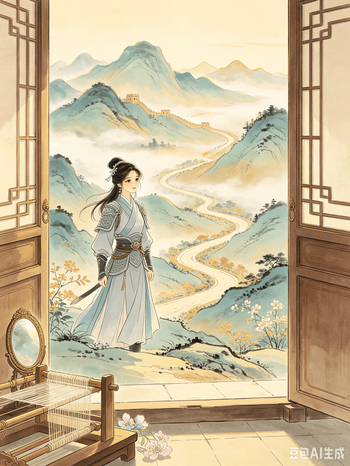 A Healing Guide to Classical Chinese Poetry: Curing Overthinking and Embracing a Relaxed Life  Chapter 8: The Ballad of Mulan — Carrying Responsibility, Yet Knowing How to Relax: Balancing Your Mind Amidst Busyness I. The Original Poem Click-clack, click-clack, Mulan weaves at the door. No sound of loom or shuttle, only the maiden's sighs. Last night I saw the conscription papers; the Khan is raising a great army. The military scrolls are twelve in number, and on every one, my father's name. My father has no grown sons, Mulan has no elder brother. I'm willing to buy a saddle and horse, and from now on, enlist in my father's stead. Ten thousand li to the battlefield, mountains and passes I flew across. The northern winds carried the clatter of watch-drums, cold light gleamed on iron armor. Generals died in a hundred battles, valiant warriors returned after ten years. Returning, she saw the Son of Heaven; the Son of Heaven sat in the Bright Hall. He awarded her twelve ranks of merit, and bestowed hundreds of thousands in gifts. The Khan asked what she desired; Mulan declined the post of Imperial Secretary, Wishing only for a swift steed to carry her back to her hometown. She opened her East Chamber door, sat on her West Chamber bed. She took off her wartime robe, put on her old-fashioned dress. By the window, she arranged her cloudy hair, before the mirror, she adorned her face with yellow floral powder. II. Interpretation The Northern Dynasties folk song, The Ballad of Mulan, stands as a unique guide for modern adults on balancing responsibility and relaxation. It specifically addresses mental exhaustion stemming from busy anxiety, forced pressure, fear of stopping, and being bound by duty. It teaches us: fulfill your duties without over-extending yourself, bear burdens without becoming tense, be capable of handling challenges, but also know when to gracefully withdraw. To be busy with purpose, and to be relaxed with self-contentment. Mulan's life embodies a dual state, achieving an extreme yet clear balance. At home, she was an ordinary maiden, weaving through the days, living a stable and leisurely life, enjoying simple contentment. When her family was faced with military conscription and her elderly father faced danger, she neither shirked her family responsibilities nor avoided the pressure. She confronted the heavy burden of life head-on, resolutely joined the army, and went to the frontier. She faced the hardships of war and the dangers of the battlefield, carrying the dual responsibilities of filial piety and national duty for ten years. She did not evade problems, give up, or act childishly. Yet, the most healing aspect of the entire poem is not Mulan's bravery and tenacity, but her clear-headed withdrawal after achieving success: with military achievements, high office, and power and fame within reach, Mulan showed no attachment to glory. She resolutely refused court appointments, asking only to return home, shed her armor, and resume her civilian life in the women's chambers, returning to ordinary, everyday existence. This poem shatters a major modern misconception: that being responsible means constant burden; that being in a high position means never stopping; that having duties means self-sacrifice. True maturity lies in giving your all when duty calls, but also knowing how to calmly let go when it's time. It means not coveting fame and fortune, not forcing yourself into endless busyness, and balancing responsibility with self-care, pressure with relaxation. III. Practical Application Most modern adults fall into responsibility-bound overthinking: •	As employees, burdened by performance metrics, they dare not take leave or rest, fearing falling behind or losing their jobs. •	As children or partners, they bear the burden of family livelihood and expectations, constantly sacrificing themselves to shoulder pressure, afraid to show weakness or stop. •	They are accustomed to doing everything themselves, taking on all responsibilities, afraid to entrust tasks to others. Over time, their bodies and minds become drained, leading to exhaustion and depression. They are caught in a cycle where forced busyness leads to anxiety, and bearing more burdens leads to more overthinking. By drawing on Mulan's wisdom for balance, we can construct adult rules for relaxed living and bid farewell to burden-induced overthinking: 1.	Fulfill duties without over-extending; bear pressure without rigid resistance. When responsibility calls, face work tasks and family matters directly. Don't avoid, give up, or passively shirk. Work diligently to stabilize the situation. However, don't monopolize all the pressure or strive for perfection in every single thing. Learn to show weakness when capabilities are exceeded, and moderately entrust tasks to others. You don't have to carry everything alone. 2.	Downplay utilitarian obsessions; know when to withdraw appropriately. After working hard to achieve goals and fulfill responsibilities, there's no need to cling to the desire for more rewards or higher status. Once a task is done, you can step back; there's no need for endless, competitive striving. At work, once your tasks are done, you can leave; there's no need for ineffective overtime. Do your best to care for your family, but don't demand perfection from yourself as a family member. Let go of the perfect persona. 3.	Switch between life roles; return to self promptly. Like Mulan changing her armor for civilian clothes, adults must learn to switch roles. Be diligent at work, but after hours, shed your professional identity and let go of work-related worries. Fulfill your societal responsibilities externally, but return to your authentic self in solitude, cutting off anxieties and preventing them from intruding on each other. 4.	Accept ordinary trade-offs; don't be kidnapped by responsibility. Taking on responsibility is a choice; enjoying relaxation is a right. Don't morally bind yourself, and don't let responsibilities overwhelm your body and mind. Living well is far more important than striving for perpetual excellence. Be capable of bearing burdens, but also capable of withdrawing and healing yourself. Give your full effort when duty calls, and be relaxed and at ease when not. Balance responsibility and self; be busy but not flustered, tired but not exhausted, living calmly and peacefully.  Guide de guérison par la poésie classique chinoise : Guérir le stress et embrasser une vie sereine  Chapitre 8 : La Ballade de Mulan — Porter ses responsabilités tout en sachant se détendre : Trouver l’équilibre mental au milieu du tumulte  I. Le poème original : Clac-clac, clac-clac, Mulan tisse à la porte. Aucun bruit de métier à tisser ni de navette, seulement les soupirs de la jeune fille. Hier soir, j’ai vu les papiers de conscription ; le Khan lève une grande armée. Il y a douze rouleaux militaires, et sur chacun d’eux, le nom de mon père.  Mon père n’a pas de fils adultes, Mulan n’a pas de frère aîné. Je suis prête à acheter une selle et un cheval, et désormais, à m’engager à la place de mon père. Dix mille li jusqu’au champ de bataille, montagnes et cols franchis à toute vitesse. Les vents du nord portaient le cliquetis des tambours de garde, une lumière froide brillait sur les armures de fer. Des généraux périrent dans cent batailles, de vaillants guerriers revinrent après dix ans d'absence. À son retour, elle vit le Fils du Ciel ; le Fils du Ciel siégeait dans la Salle Lumineuse. Il lui conféra douze grades de mérite et la combla de présents d'une valeur inestimable. Le Khan lui demanda ce qu'elle désirait ; Mulan déclina le poste de Secrétaire Impériale,  souhaitant seulement un destrier rapide pour la ramener dans sa ville natale. Elle ouvrit la porte de sa Chambre Est et s'assit sur son lit de la Chambre Ouest. Elle ôta sa robe de guerre et revêtit sa robe d'antan. Près de la fenêtre, elle arrangea ses cheveux ébouriffés, puis, devant le miroir, elle se para le visage d'une poudre florale jaune.  II. Interprétation. La chanson folklorique des Dynasties du Nord, La Ballade de Mulan, offre un guide précieux aux adultes d'aujourd'hui sur l'équilibre entre responsabilité et détente. Elle aborde notamment l'épuisement mental causé par l'anxiété liée à l'activité, la pression constante, la peur de l'inaction et le poids du devoir. Elle nous enseigne : accomplir ses devoirs sans s'épuiser, supporter les fardeaux sans se laisser gagner par le stress, être capable de relever les défis, mais aussi savoir se retirer avec élégance. Être occupé avec un but précis, et se détendre dans la satisfaction de soi.  La vie de Mulan incarne cette dualité, atteignant un équilibre à la fois extrême et évident. Chez elle, c'était une jeune fille ordinaire, menant une vie paisible et stable, savourant un contentement simple. Lorsque sa famille fut confrontée à la conscription et que son père âgé fut en danger, elle ne se déroba ni à ses responsabilités familiales ni à la pression. Elle affronta de front le lourd fardeau de la vie, s'engagea résolument dans l'armée et partit pour la frontière. Elle affronta les épreuves de la guerre et les dangers du champ de bataille, portant pendant dix ans la double responsabilité de la piété filiale et du devoir national. Elle ne fuyait pas les problèmes, n'abandonnait pas et ne se comportait pas comme une enfant. Pourtant, l'aspect le plus apaisant de ce poème n'est pas tant le courage et la ténacité de Mulan que son retrait lucide après avoir atteint le succès : alors que ses exploits militaires, son poste prestigieux, le pouvoir et la gloire étaient à portée de main, Mulan ne manifesta aucun attachement à la gloire. Elle refusa catégoriquement les invitations à la cour, ne demandant qu'à rentrer chez elle, à déposer son armure et à reprendre sa vie civile dans les appartements des femmes, à retrouver le cours ordinaire de son existence. Ce poème brise une idée reçue moderne très répandue : celle selon laquelle être responsable signifie un fardeau constant ; qu'occuper une position élevée signifie ne jamais s'arrêter ; que les devoirs impliquent le sacrifice de soi. La véritable maturité réside dans le fait de se donner à fond lorsque le devoir appelle, mais aussi de savoir lâcher prise sereinement le moment venu. Cela signifie ne pas convoiter la gloire et la fortune, ne pas s'imposer une activité incessante et trouver l'équilibre entre responsabilité et bien-être, entre pression et détente.  III. Application pratique. La plupart des adultes modernes sont victimes de ruminations liées aux responsabilités :  • En tant qu’employés, accablés par les indicateurs de performance, ils n’osent pas prendre de congés ni se reposer, de peur de prendre du retard ou de perdre leur emploi.  • En tant qu’enfants ou conjoints, ils portent le fardeau des besoins et des attentes de la famille, se sacrifiant constamment pour supporter la pression, craignant de montrer des faiblesses ou de s’arrêter.  • Habitués à tout faire eux-mêmes, à assumer toutes les responsabilités, ils craignent de confier des tâches à autrui. Avec le temps, leur corps et leur esprit s’épuisent, ce qui conduit à la fatigue et à la dépression. Ils sont pris dans un cercle vicieux où l’activité forcée engendre l’anxiété, et où plus on porte de fardeaux, plus on rumine.  En nous inspirant de la sagesse de Mulan pour trouver l’équilibre, nous pouvons établir des règles de vie sereines pour les adultes et dire adieu aux ruminations liées au stress :  1. Accomplir ses devoirs sans s’épuiser ; supporter la pression sans résistance excessive. Lorsque les responsabilités appellent, affronter de front les tâches professionnelles et les affaires familiales. Ne pas les éviter, ne pas abandonner, ne pas se dérober passivement. Travailler avec diligence pour stabiliser la situation. Cependant, ne monopolisez pas toute la pression et ne recherchez pas la perfection en tout. Apprenez à reconnaître vos limites lorsque vos capacités sont dépassées et déléguez les tâches avec modération. Vous n'avez pas à tout porter sur vos épaules.  2. Modérez vos obsessions utilitaristes ; sachez vous retirer au bon moment. Après avoir travaillé dur pour atteindre vos objectifs et remplir vos responsabilités, il est inutile de s'accrocher à l'envie d'obtenir plus de récompenses ou un statut plus élevé. Une fois une tâche accomplie, vous pouvez prendre du recul ; inutile de se livrer à une compétition sans fin. Au travail, une fois vos tâches terminées, vous pouvez partir ; inutile de faire des heures supplémentaires improductives. Faites de votre mieux pour prendre soin de votre famille, mais n'exigez pas la perfection de vous-même en tant que membre de celle-ci. Abandonnez l'image de la perfection.  3. Alternez les rôles dans votre vie ; retrouvez rapidement votre véritable nature. À l'instar de Mulan qui change de costume pour des vêtements civils, les adultes doivent apprendre à alterner les rôles. Soyez consciencieux au travail, mais après les heures de bureau, abandonnez votre identité professionnelle et libérez-vous des soucis liés au travail. Assumez vos responsabilités sociales, mais retrouvez votre véritable nature dans la solitude, en vous libérant de vos angoisses et en évitant qu'elles ne s'influencent mutuellement.  4. Acceptez les compromis du quotidien ; ne vous laissez pas submerger par les responsabilités. Prendre des responsabilités est un choix ; se détendre est un droit. Ne vous imposez pas de contraintes morales et ne laissez pas les responsabilités vous accabler. Bien vivre est bien plus important que de rechercher l'excellence à tout prix.  Soyez capable de porter des fardeaux, mais aussi de vous retirer et de vous ressourcer. Donnez le meilleur de vous-même lorsque le devoir vous appelle et soyez détendu et serein le reste du temps. Trouvez l'équilibre entre responsabilités et bien-être personnel ; soyez occupé sans être agité, fatigué sans être épuisé, et vivez dans le calme et la paix.