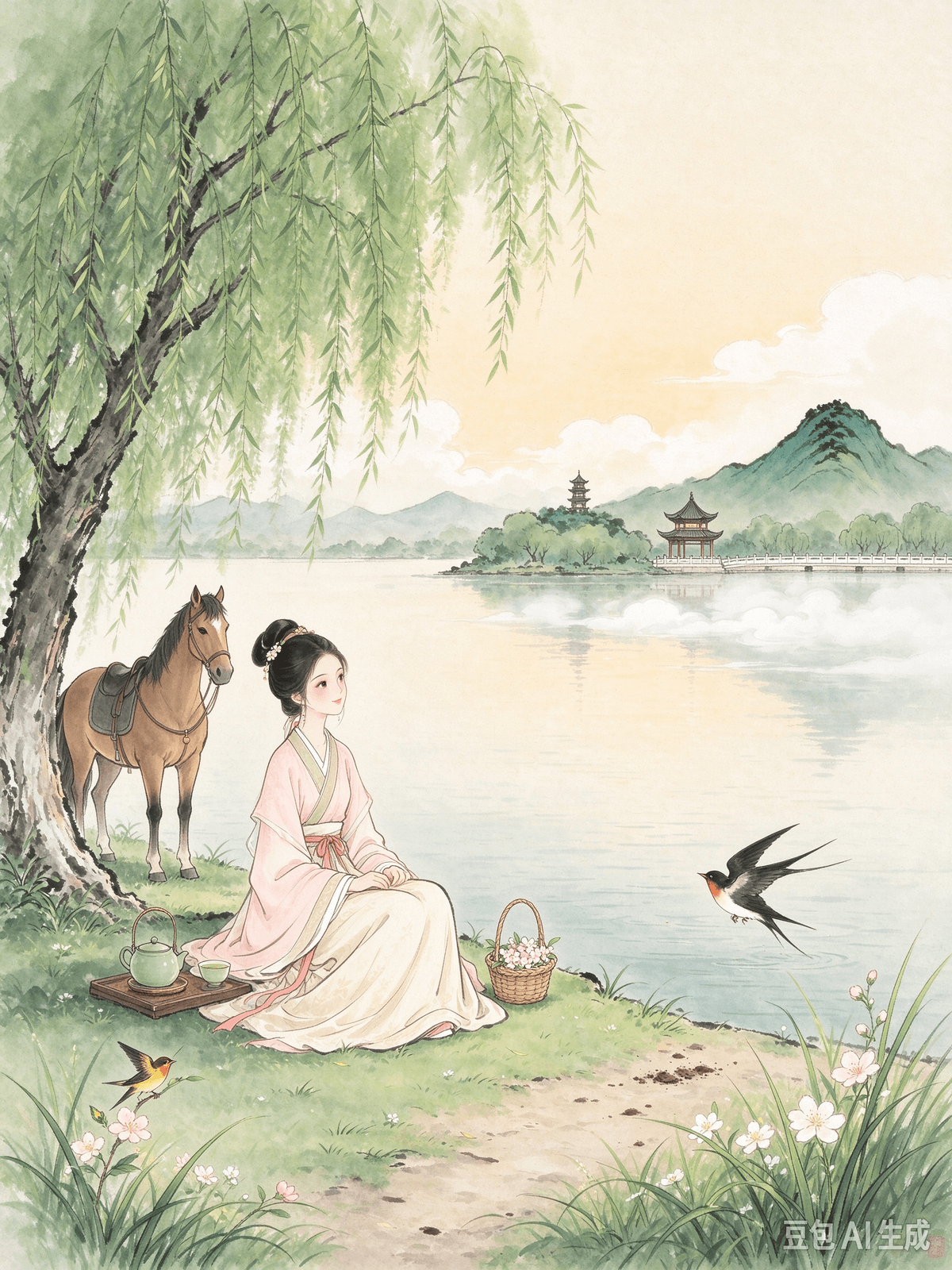 The Classical Poetry Healing Guide: Overcoming Inner Friction Through Ancient Rhymes for a Relaxed Life  Article 2: Bai Juyi's "Spring Stroll on Qiantang Lake" — Embracing the Vitality of Spring, Relieving Stress, and Finding Healing in Nature I. Original Poem North of Gushan Temple, west of Jia Pavilion, The water's surface is just brimming, the clouds hang low. A few early orioles fight for the warm branches, Whose new swallows are pecking at the spring mud? A riot of blooming flowers gradually dazzles the eye, The shallow grass can just cover a horse's hooves. What I love most is the east of the lake, where I can never walk enough, The white sand embankment under the shade of green poplars. II. Poem Interpretation "Spring Stroll on Qiantang Lake" is a classic nature-healing poem from the Mid-Tang Dynasty, perfectly suited for modern individuals who are chronically stressed, mentally exhausted, and emotionally numb. Walking around West Lake after finishing his official duties, Bai Juyi doesn't chase after grand, majestic views. Instead, he captures the subtle, fresh vitality of early spring: the rising lake waters, the low-hanging clouds, orioles fighting for sunlit branches, swallows gathering mud for their nests, the first blooming wildflowers, newly sprouted grass, and willow branches gently sweeping the long embankment. The entire poem lacks grand emotional declarations; it simply offers the immersive joy of observing nature's delicate details. The core of the poet’s relaxation technique lies in actively stepping out of closed, oppressive environments. By shifting his focus from complicated chores to the vibrant world around him, he uses the vitality of nature to dilute accumulated stress. The biggest emotional dilemma for modern people is being trapped in cubicles, rooms, and behind screens for long periods. With our brains constantly processing work messages, interpersonal conflicts, and daily anxieties, our senses gradually become numb. We lose the ability to perceive beauty and become prone to emotional breakdowns over the smallest things. The early spring at West Lake harbors three layers of healing logic:  •	First, subtle vitality possesses inherent healing power. You don't need to travel far to famous mountains or great rivers; the plants along the street, flying birds, and drifting clouds can all soothe a tense mind. •	Second, slowing down is the key to stress relief. The poet strolls slowly—not rushing, not thinking about work—fully immersing himself in the present scenery to pause his brain's endless rumination. •	Third, proactively create moments to space out. No matter how busy life gets, you need to carve out time to connect with nature and break the loop of anxious thoughts. External pressures won't vanish out of thin air, but natural scenery can broaden your perspective and shrink the weight of your worries. III. Real-world Application Modern office workers commonly suffer from the inner friction of high-pressure numbness. Sitting in an office all day facing endless reports, meetings, and client demands keeps the brain running at high speed. Even after work, we are interrupted by work messages, leading to physical and mental tension and insomnia. During our downtime, we mindlessly scroll through short videos, passively receiving fragmented information, unable to truly relax, leaving our minds restless. Long-term confinement indoors makes us oblivious to the changing seasons, and trivial matters easily make us irritable and angry. Draw inspiration from the Qiantang Lake stroll as a low-cost way to relieve mental stress: •	Regularly step out of confined spaces and actively connect with nature. You don't need a long-distance trip. Set aside twenty minutes a day for a walk in a park, by a river, or even along a street's green belt. Observing flowers, plants, and birds up close—this physical change of space can quickly disrupt negative thought loops. •	Slow your pace and immerse yourself in the present. Put down your phone while walking. Don't plan for the future or review your work day. Simply feel the breeze, the light and shadows, and the scent of the vegetation. Just like the poet, focus on the early spring scenery in front of you, forcing your brain to stop its exhausting overthinking. •	Actively capture small signs of life to rebuild your perception. Deliberately notice the changing seasons: the tender buds of early spring, the evening breeze of summer, the falling leaves of autumn, and the warm sun of winter. These low-cost beauties can continuously nourish your emotions and alleviate long-term mental fatigue. •	Establish dedicated downtime and refuse to fill every gap. You don't need to pack your rest time completely full. Leave a block of time for a purposeless, slow stroll. Don't chase productivity or results; simply please yourself and soothe the anxiety brought on by chronic tension. The best prescription for relieving life's pressures is never far away; it lies in the scenery of the four seasons right beside you. Take a slow walk to view the spring, quietly admire its vitality, let nature dissolve your exhaustion, and reclaim a relaxed, peaceful state of mind.  Guide de guérison par la poésie classique : surmonter les tensions intérieures grâce aux rimes anciennes pour une vie sereine  Article 2 : « Promenade printanière sur le lac Qiantang » de Bai Juyi — Accueillir la vitalité du printemps, évacuer le stress et trouver l'apaisement dans la nature I. Le poème original Au nord du temple Gushan, à l'ouest du pavillon Jia, l'eau affleure les rives et les nuages flottent bas. Quelques loriots précoces se disputent les branches tièdes ; quelles hirondelles nouvelles picorent la boue printanière ? Une profusion de fleurs éblouit peu à peu le regard ; l'herbe basse recouvre à peine les sabots des chevaux. Ce que je préfère, c'est l'est du lac, où je ne me lasse jamais de flâner : la digue de sable blanc, à l'ombre des peupliers verts. II. Interprétation du poème « Promenade printanière sur le lac Qiantang » est un poème classique de l'époque des Tang (période médiane) célébrant le pouvoir apaisant de la nature ; il est idéal pour les personnes d'aujourd'hui souffrant de stress chronique, d'épuisement mental et d'engourdissement émotionnel. En se promenant autour du Lac de l'Ouest après ses obligations officielles, Bai Juyi ne cherche pas les panoramas grandioses ou majestueux. Il saisit plutôt la vitalité subtile et fraîche du début du printemps : la montée des eaux du lac, les nuages bas, les loriots disputant des branches ensoleillées, les hirondelles récoltant de la boue pour leurs nids, les premières fleurs sauvages, l'herbe naissante et les branches de saule effleurant doucement la longue digue. Le poème ne contient aucune grande déclaration émotionnelle ; il offre simplement la joie immersive d'observer les détails délicats de la nature. L'essence de la technique de relaxation du poète réside dans le fait de sortir activement d'environnements clos et oppressants. En détournant son attention des tâches complexes pour se tourner vers le monde vibrant qui l'entoure, il utilise la vitalité de la nature pour dissiper le stress accumulé. Le principal dilemme émotionnel des gens modernes est d'être confinés pendant de longues périodes dans des bureaux, des pièces fermées ou derrière des écrans. Alors que notre cerveau traite en permanence messages professionnels, conflits interpersonnels et angoisses quotidiennes, nos sens finissent par s'émousser. Nous perdons la capacité de percevoir la beauté et devenons vulnérables, prêts à craquer émotionnellement pour la moindre contrariété. Le début du printemps au lac de l'Ouest recèle trois dimensions thérapeutiques : •	Premièrement, une vitalité subtile possède un pouvoir de guérison inhérent. Point n'est besoin de parcourir de longues distances vers des montagnes célèbres ou de grands fleuves ; les plantes en bord de rue, les oiseaux en vol et les nuages à la dérive peuvent apaiser un esprit tendu. •	Deuxièmement, ralentir est la clé pour évacuer le stress. Le poète flâne lentement — sans se presser ni penser au travail — et s'immerge pleinement dans le paysage pour interrompre le flux incessant des ruminations mentales. •	Troisièmement, il faut créer activement des moments pour s'évader. Quel que soit le rythme effréné de la vie, il est nécessaire de se ménager du temps pour se reconnecter à la nature et briser le cycle des pensées anxieuses. Les pressions extérieures ne disparaîtront pas par enchantement, mais les paysages naturels peuvent élargir votre perspective et alléger le poids de vos soucis. III. Application concrète Les employés de bureau modernes souffrent souvent d'un tiraillement intérieur né d'une forme d'engourdissement dû à une forte pression. Passer la journée assis au bureau, face à une accumulation de rapports, de réunions et d'exigences clients, maintient le cerveau en surrégime. Même après le travail, nous sommes sollicités par des messages professionnels, ce qui engendre tensions physiques, mentales et insomnies. Durant nos temps morts, nous faisons défiler machinalement de courtes vidéos, absorbant passivement des informations fragmentées sans parvenir à nous détendre véritablement, laissant notre esprit agité. L'enfermement prolongé à l'intérieur nous rend insensibles au changement des saisons, et des détails anodins nous rendent facilement irritables ou colériques. Inspirez-vous de la promenade au lac de l'Ouest pour soulager votre stress mental à moindre coût : •	Sortez régulièrement des espaces clos pour entrer en contact avec la nature. Pas besoin de grand voyage : consacrez vingt minutes par jour à une marche dans un parc, au bord d'une rivière ou même le long d'une allée arborée. Observer de près les fleurs, les plantes et les oiseaux — ce changement d'environnement physique peut rapidement briser les cycles de pensées négatives. •	Ralentissez le pas et imprégnez-vous du moment présent. Rangez votre téléphone pendant la marche. Ne planifiez pas l'avenir et ne repassez pas votre journée de travail en boucle. Contentez-vous de ressentir la brise, le jeu de l'ombre et de la lumière, ainsi que le parfum de la végétation. Tout comme le poète, concentrez-vous sur le paysage du début du printemps qui s'offre à vous, forçant ainsi votre esprit à cesser de trop cogiter, ce qui est épuisant. •	Saisissez activement les petits signes de vie pour renouveler votre perception. Observez délibérément le changement des saisons : les tendres bourgeons du début du printemps, la brise du soir en été, les feuilles qui tombent en automne et le soleil chaleureux de l'hiver. Ces beautés accessibles peuvent nourrir continuellement vos émotions et apaiser la fatigue mentale accumulée. •	Aménagez-vous des temps de pause et refusez de combler chaque instant de vide. Il n'est pas nécessaire de saturer vos moments de repos. Réservez une plage horaire pour une promenade lente, sans but précis. Ne cherchez ni la productivité ni les résultats ; faites-vous simplement plaisir et apaisez l'anxiété née d'une tension chronique. •	Prévoyez des moments de pause dédiés et refusez de combler chaque instant libre. Il n'est pas nécessaire de saturer votre temps de repos ; réservez-vous une plage horaire pour une promenade tranquille, sans but précis. Ne cherchez pas à être productif ou à obtenir des résultats : faites-vous simplement plaisir et apaisez l'anxiété née d'une tension chronique. Le meilleur remède pour soulager les pressions du quotidien est tout proche : il réside dans le spectacle des quatre saisons qui vous entoure. Offrez-vous une promenade lente pour contempler le printemps, admirez en silence sa vitalité, laissez la nature dissiper votre fatigue et retrouvez un état d'esprit serein et détendu.