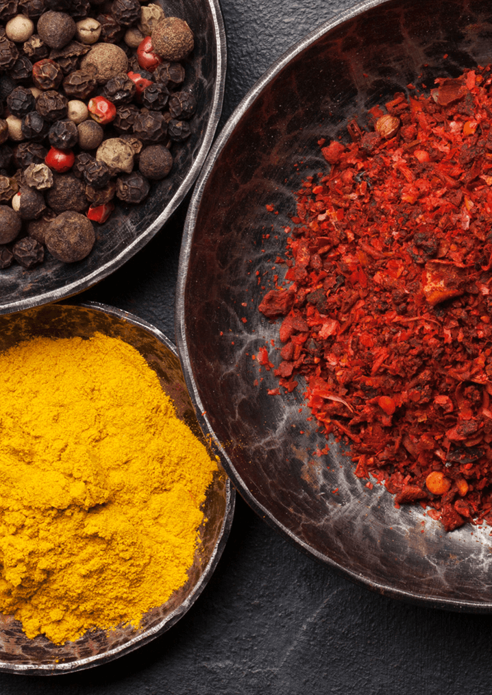 Especias para productos alimentarios