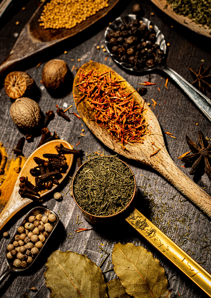 Especias para productos alimentarios