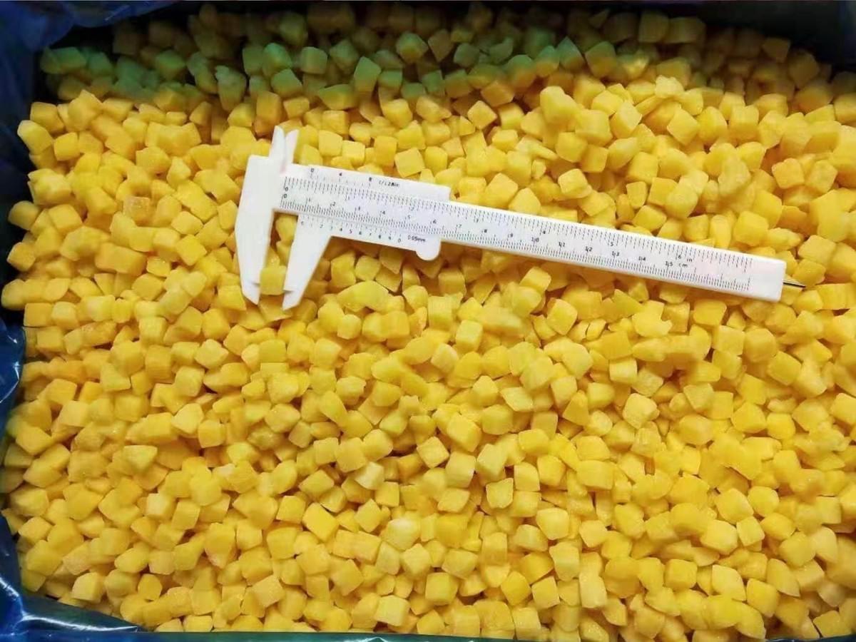 IQF Diced Yellow Peaches