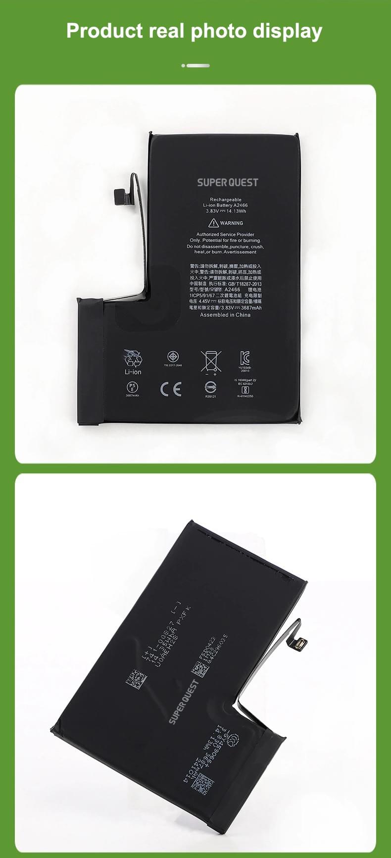 SUPER QUEST 3687mAh Durable Mobile Phone Battery for iphone12 pro max