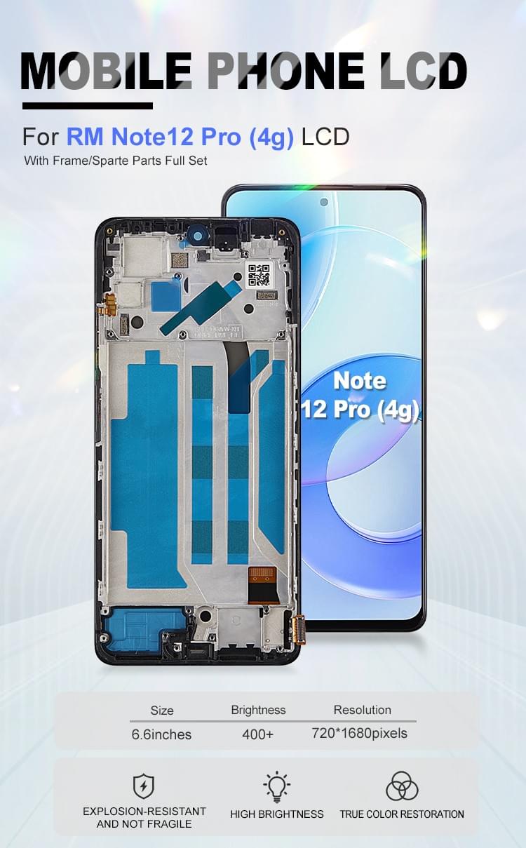 SUPER QUEST SOL LCD Display with Touch Screen Assembly for RM Note12 Pro (4g)