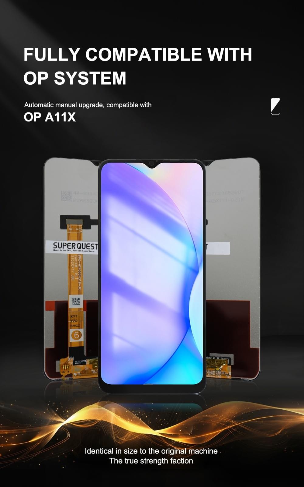 SUPER QUEST SOR Mobile Phone LCD Assembly with Touch Screen for OPPO A11X
