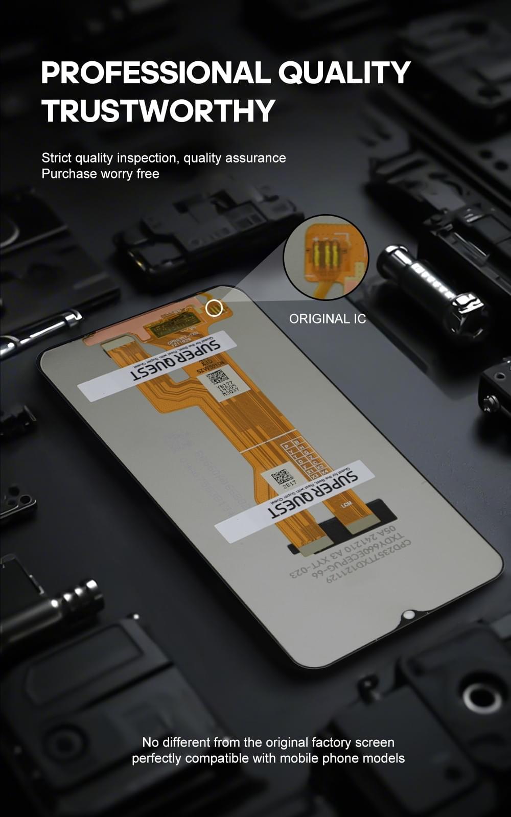 SUPER QUEST SOR Mobile Phones Touch Screen Digitizer LCD Display for Y03 Y18 Y18S Y36T Y37
