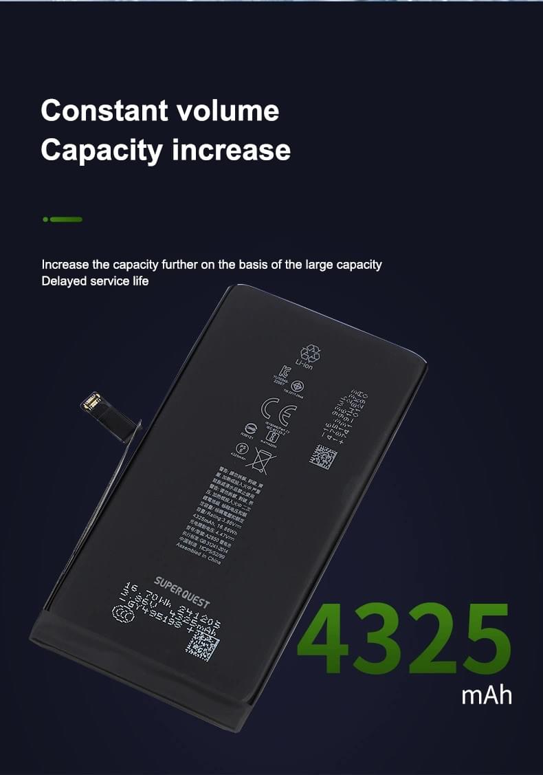 SUPER QUEST 4325mAh High Capacity Lithium Ion Mobile Phone Batteries for iphone14 Plus