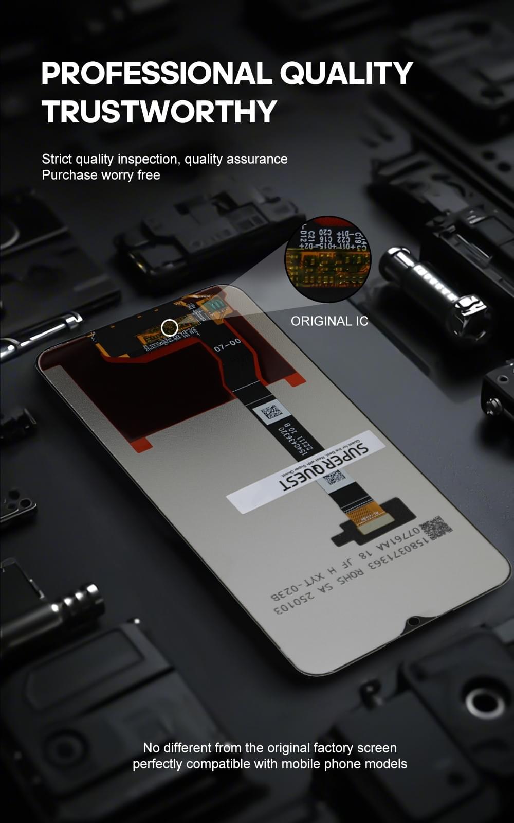 SUPER QUEST SOR Touch Screen Display Replacement Pantalla Digitizer for OPPO A97/V23/Q5i
