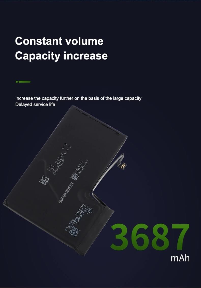 SUPER QUEST 3687mAh Durable Mobile Phone Battery for iphone12 pro max