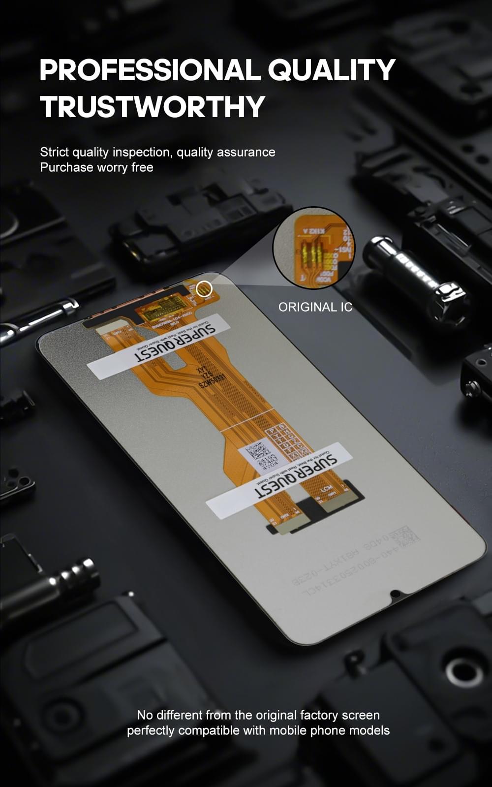 SUPER QUEST SOR Smartphone Screen Mobile Touch Display Lcd for Y04 Y19E Y29S Y29E 