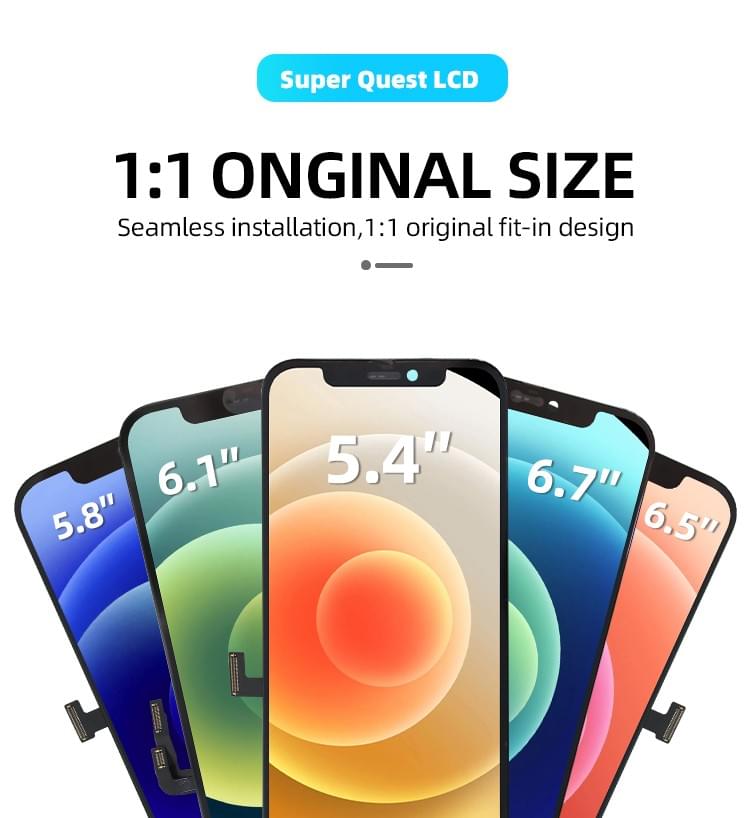 SUPER QUEST SOR LCD Digital Touch Screen Display Assembly Replace for Iphone 12Mini 12 Pro 12Pro Max