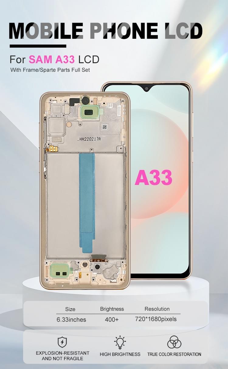 SUPER QUEST SOL LCD Display with Touch Screen Digitizer Assembly Replacement for SAM A33