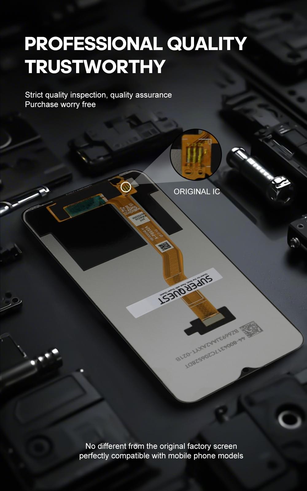 SUPER QUEST SOR LCD With Digitizer Display Touch Screen Assembly Replacemen for Play5T/ CW20 / CW20A