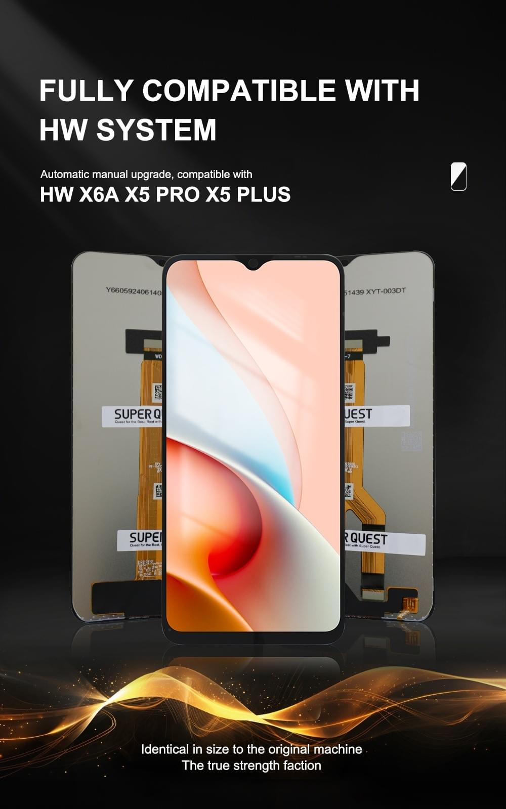 SUPER QUEST SOR Replacement Display Mobile Phone Lcd Display Touch Screen for X6A X5PRO X5 PLUS