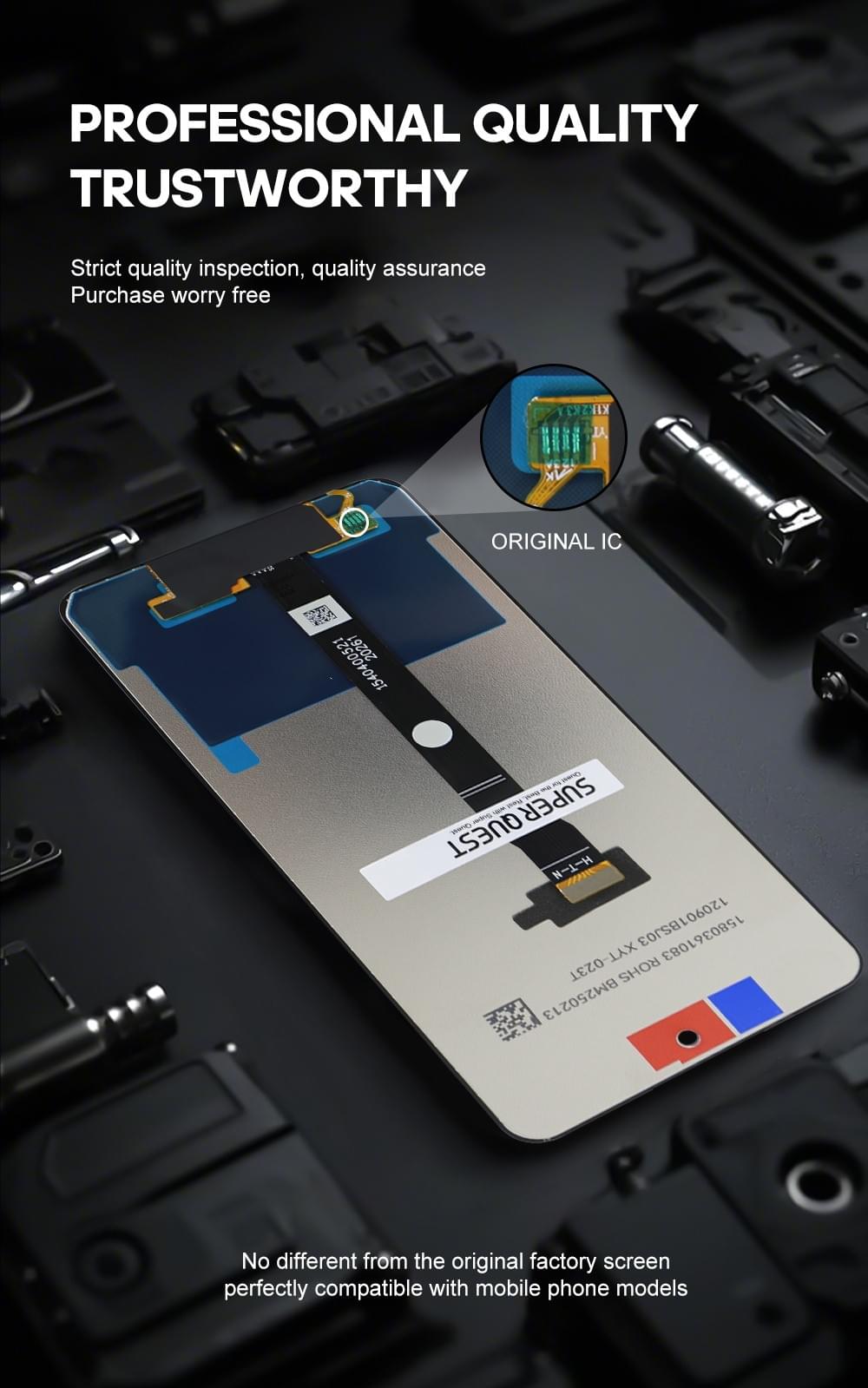 SUPER QUEST SOR Lcd Screen Display Replacement for X10lite Y7A P smact 2021
