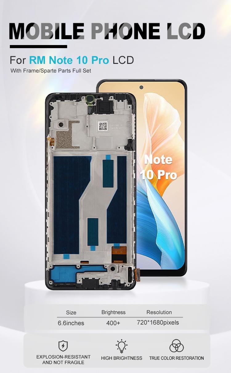 SUPER QUEST SOR Mobile Accessories for RM Note 10 Pro Mobile Phone Lcds Touch Display Screen