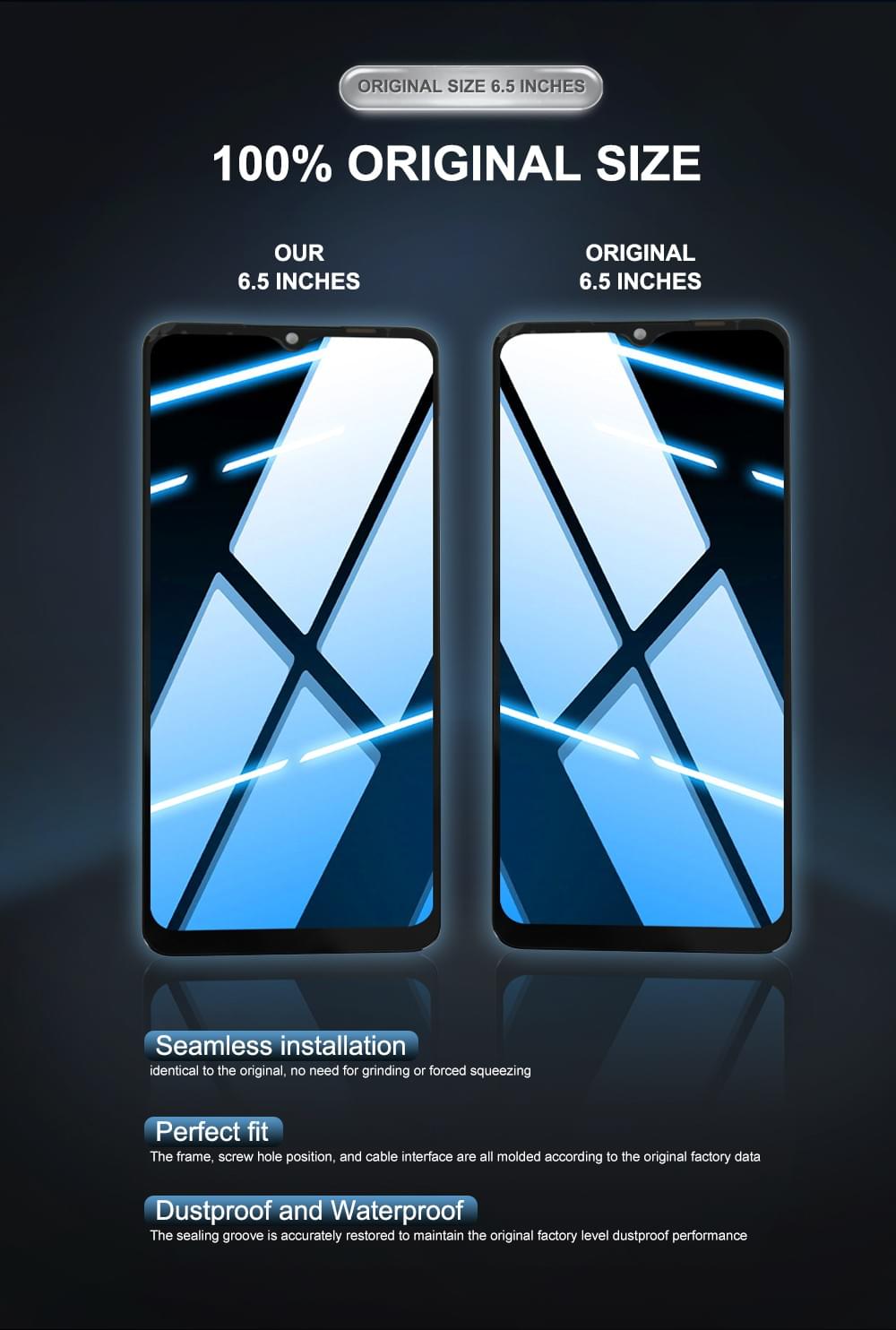 SUPER QUEST SOR Replacement Display Screen Touch for OPPO A125