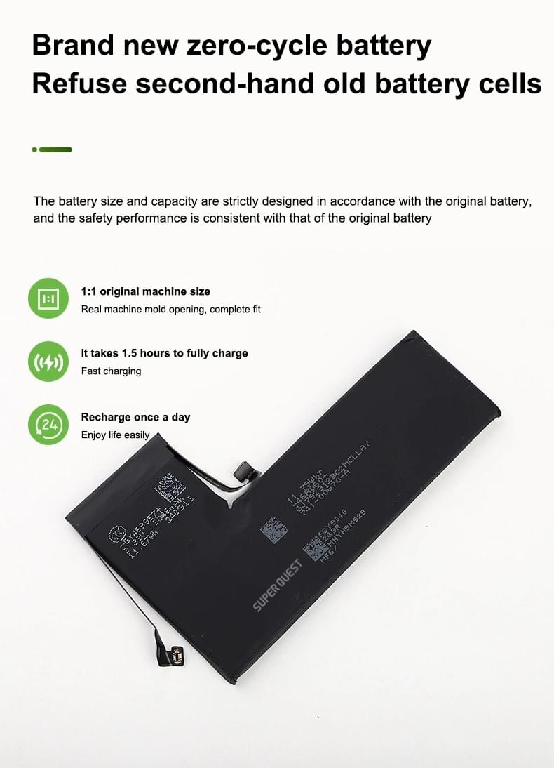 SUPER QUEST Mobile Cell Phone Batteries Good Quality for iphone11 Pro