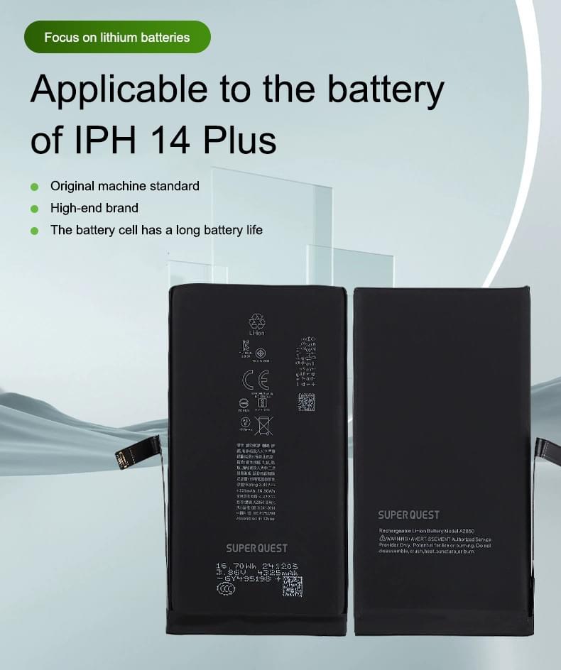 SUPER QUEST 4325mAh High Capacity Lithium Ion Mobile Phone Batteries for iphone14 Plus