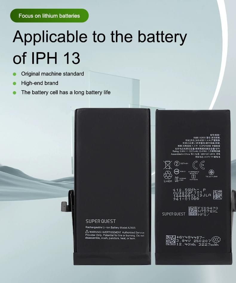 SUPER QUEST 3227mAh High Performance Phone Batteries for iphone13