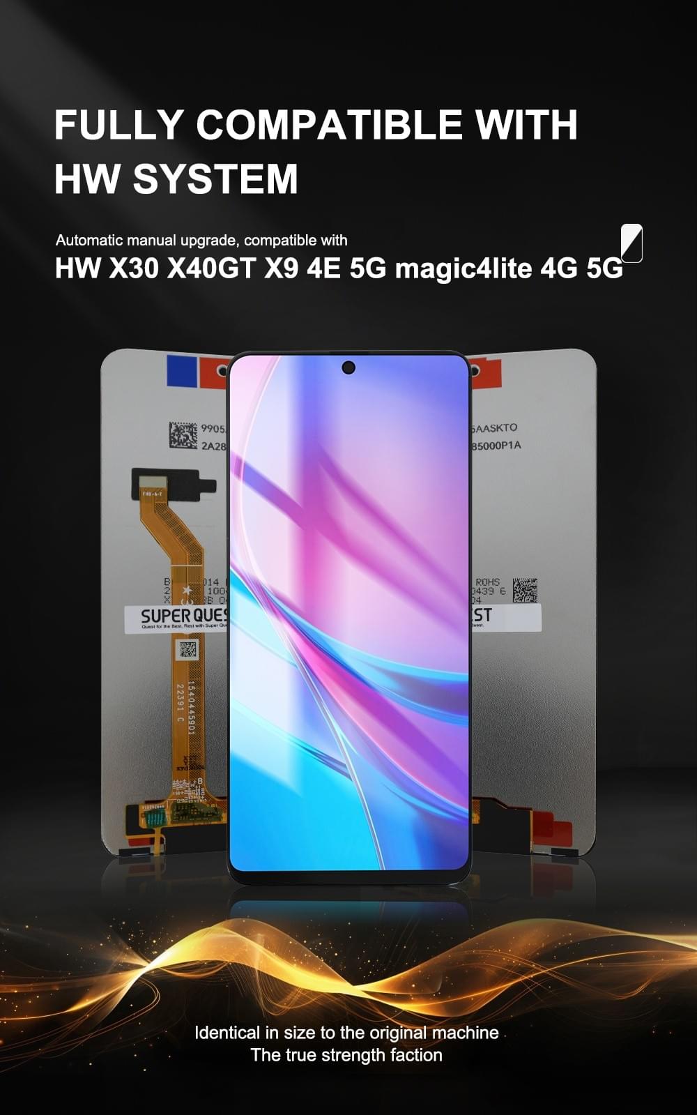 SUPER QUEST SOR Mobile Phone Lcd Display Screen Replacement for X30 X40GT X9 4E 5G magic4lite 4G 5G