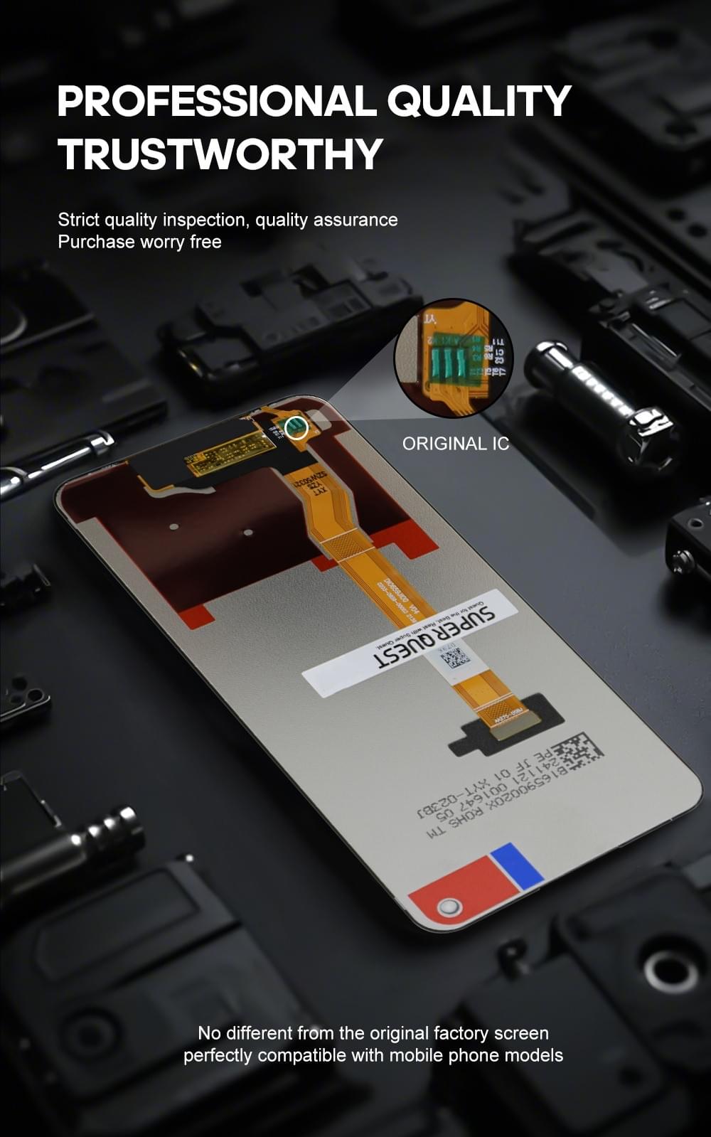 SUPER QUEST SOR Cell Phones Screen for OP K9S/FOR REALME 9PRO FOR REALME Q5/Q3s/Q3t/nordce2 lite/k10