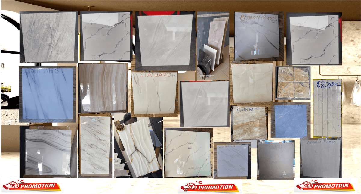  Discover Quality Tiles for Every Need Your Perfect Tile Awaits We deal in super quality italian, Spanish, Indian, Ghanaian, Chinese,...tiles, tiles cement and stripes at a very affordable prices to all groups of customers across Ghana, we do supply and wholesale to individuals, business enterprises, real estate developers, companies and retailers.
We do free estimates for our customers, free consultancy, give discounts, free delivery, have professional and trusted installers that we give to customers who don't have one.
We Operate a Digital and Mobile Showroom