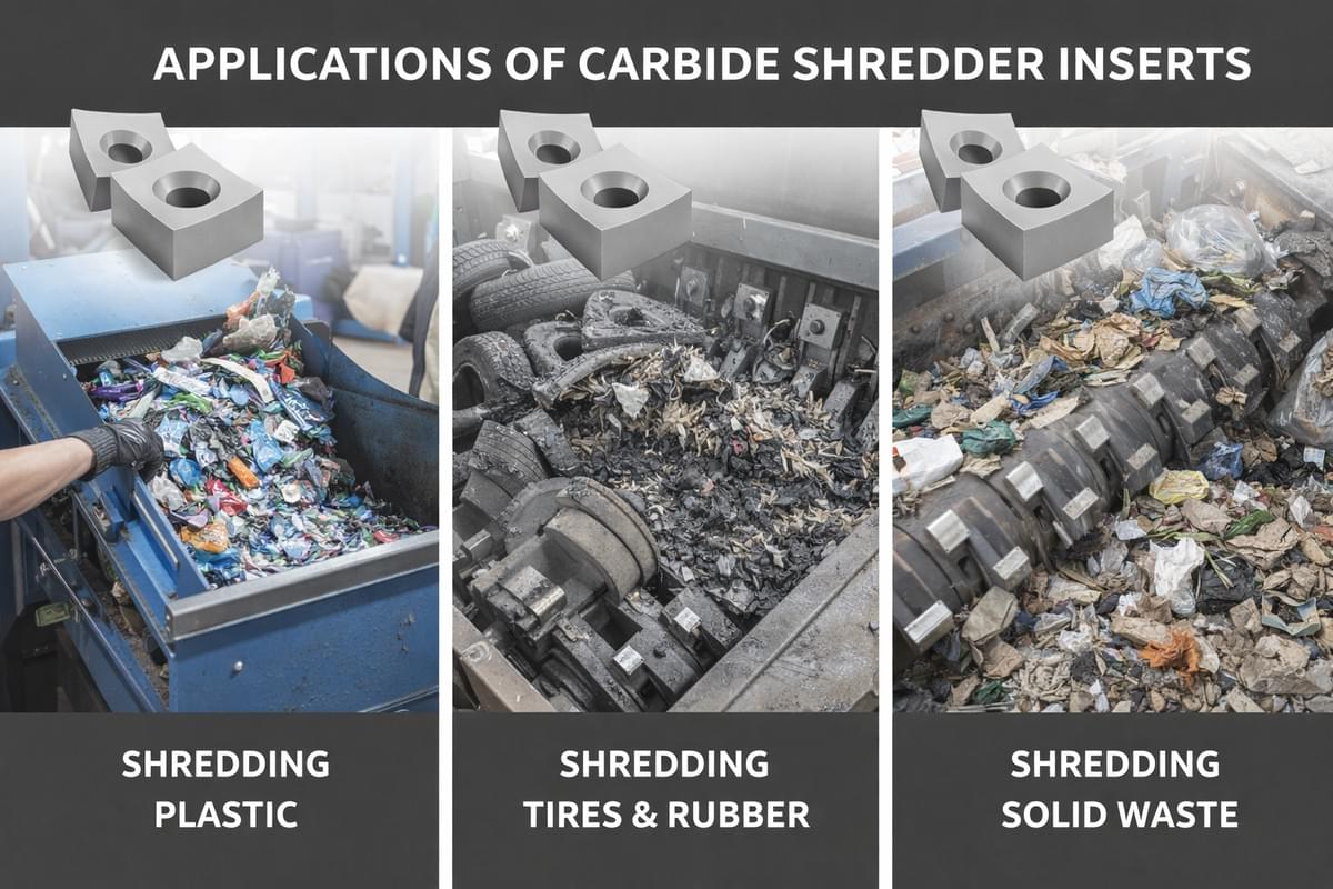 Panda Carbide | Tungsten Carbide Shredder Inserts for Recycling Industry