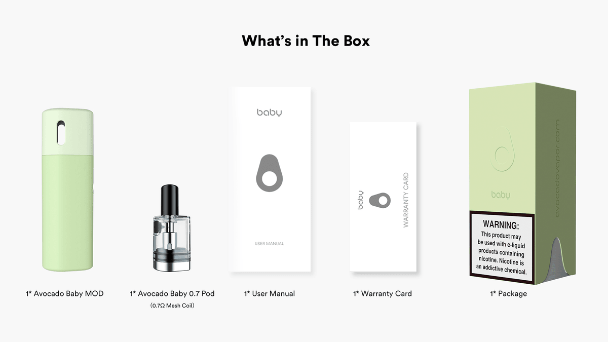 Aspire Avocado Baby酪梨寶寶 vaptio主機套裝 正品保證-VAKA糖果雲煙館