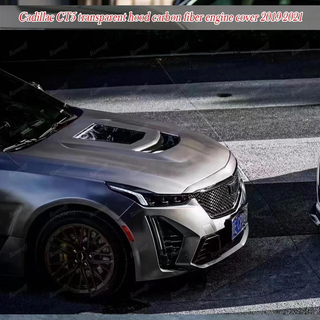 Кадиллак Cadillac CT5 Transparent Hood Carbon Fiber Engine Cover 2019-2021