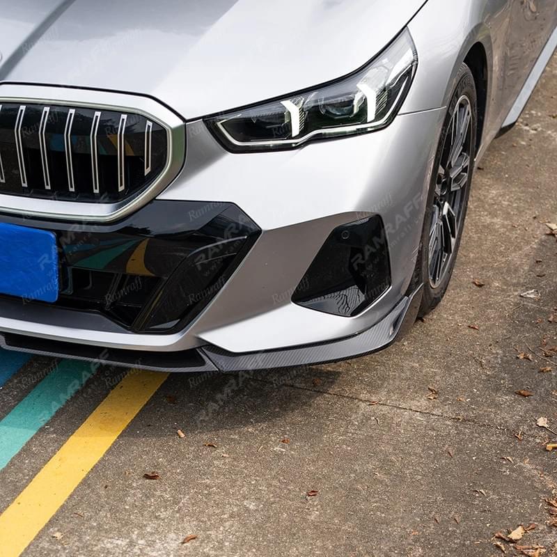 BMW 5 series G60 G68 530 Dry Carbon Front Bumper Lip Splitter And Side Skirt Rear Diffuser Spoiler