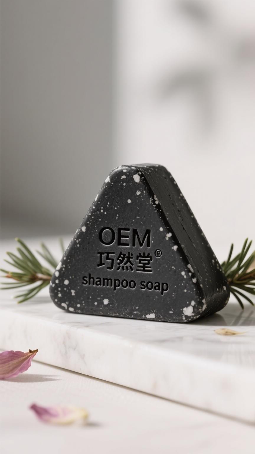 Platycladus orientalis leaf Polygonum multiflorum natural plant handmade shampoo soap OEM
