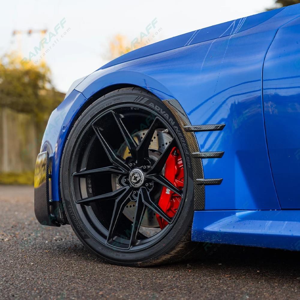 BMW M2 G87 dry carbon fiber fender trim, wheel arch/Molduras de guardabarros de fibra de carbono sec