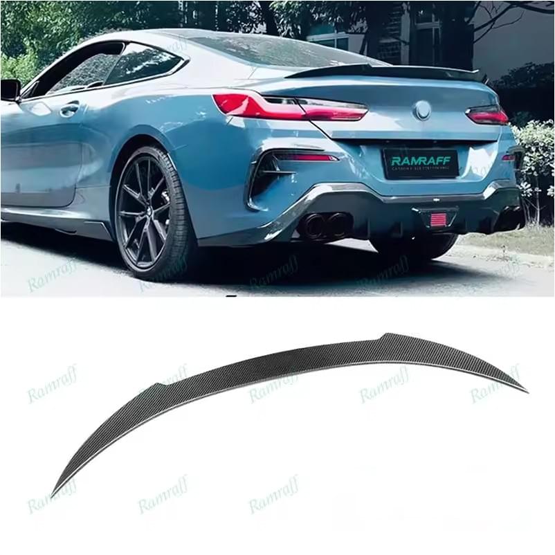 BMW 8 SERIES 840i 2020-2024 DRY CARBON REAR TRUNK SPOILER WING/ALERÓN TRASERO DE MALETERO DE CARBONO