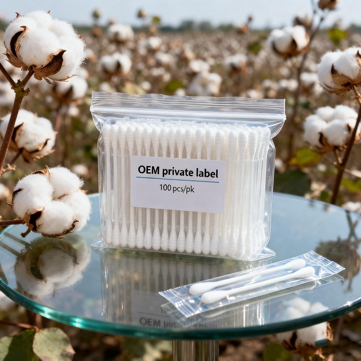 OEM private label Medical cotton swabs