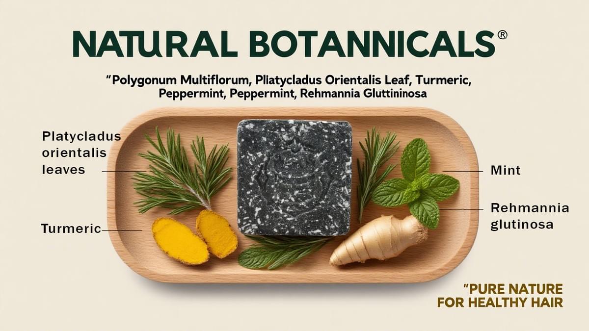 Platycladus orientalis leaf Polygonum multiflorum natural plant handmade shampoo soap OEM