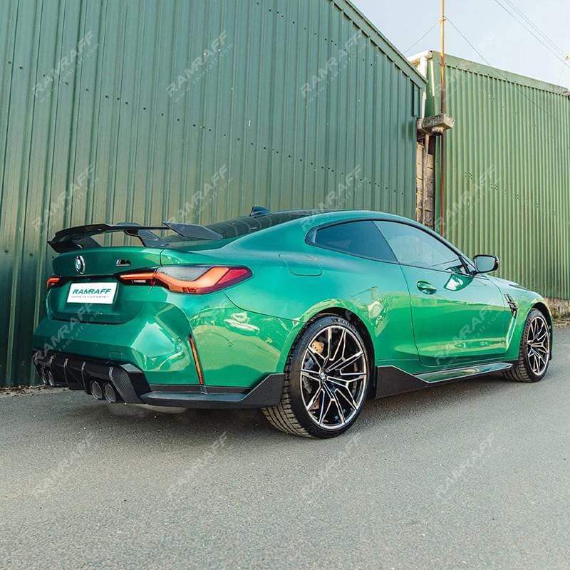 BMW M3/M4 G80/G82 Dry carbon MP rear wrap angle spoiler