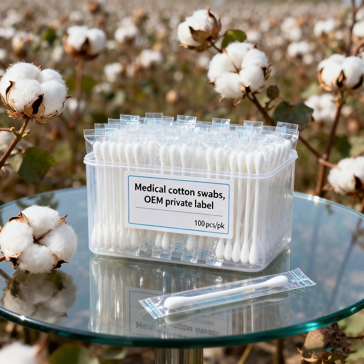 OEM private label Medical cotton swabs